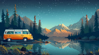 Retro Camper Bus Wall Art