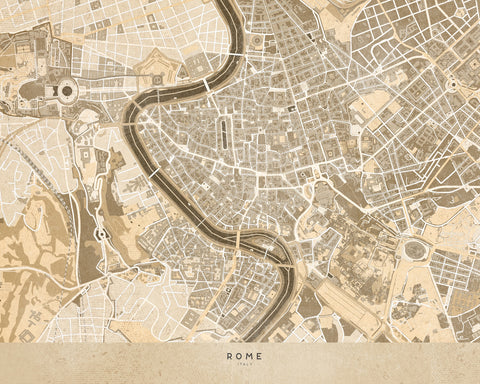 Rome Map Wall Art