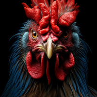 Rooster Black Wall Art