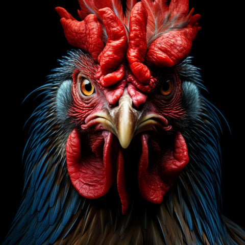 Rooster Black Wall Art