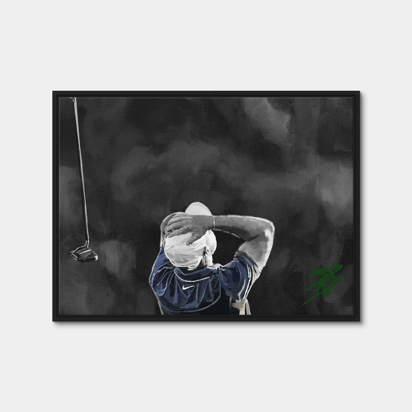 AUTO-MOCKUP WHITE | Rory Wins the Masters | 1 Piece | Black Framed Canvas | group=4x3
