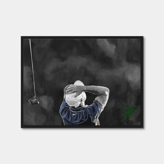 AUTO-MOCKUP WHITE | Rory Wins the Masters | 1 Piece | Black Framed Canvas | group=4x3