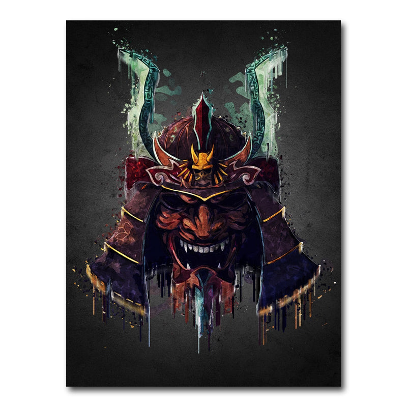 AUTO-MOCKUP WHITE | Samurai Helmet | 1 Piece | Gallery Wrap Canvas | group=3x4