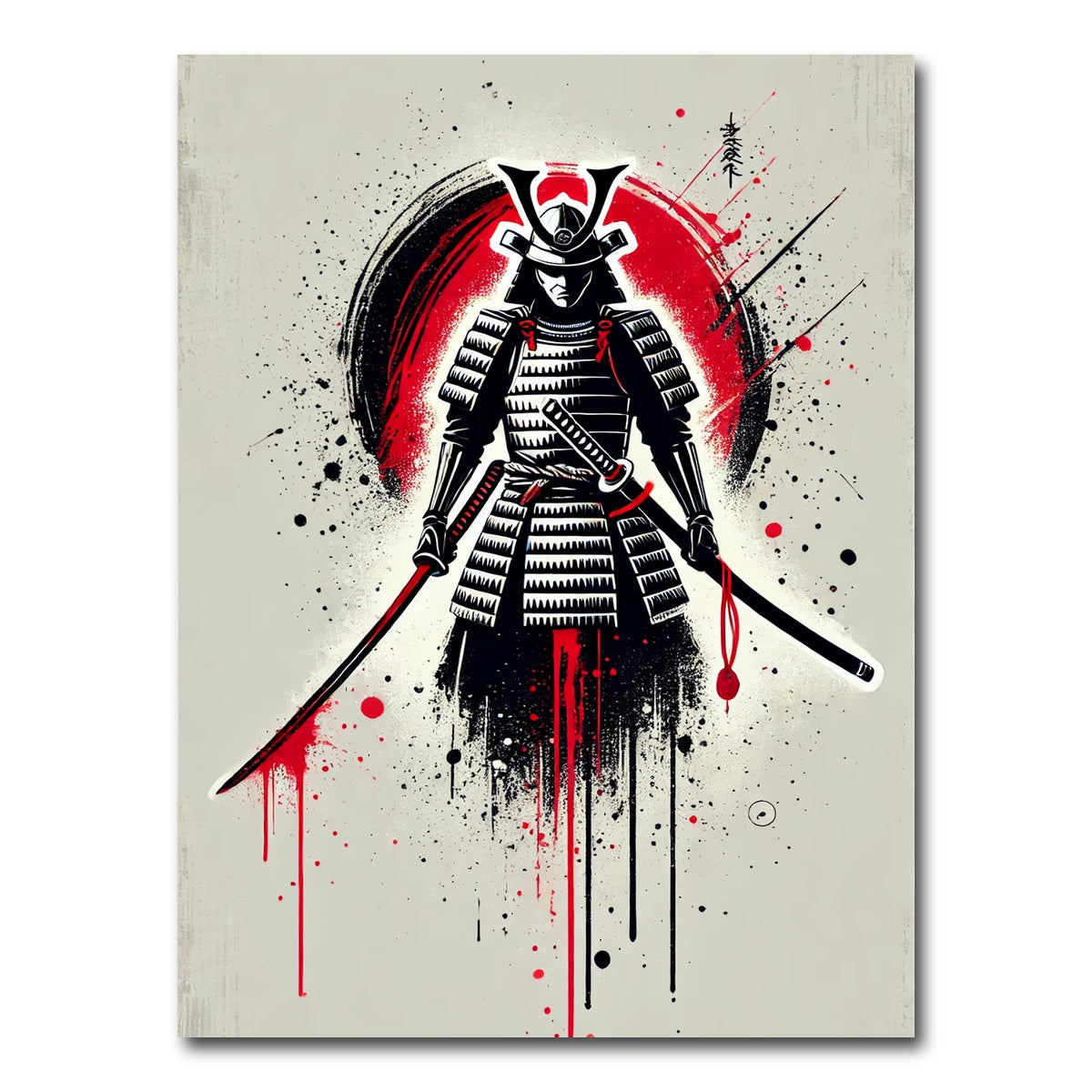 AUTO-MOCKUP WHITE | Samurai Warrior Katana | 1 Piece | Gallery Wrap Canvas | group=3x4