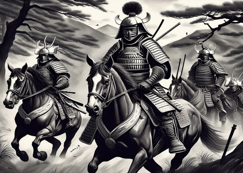 Samurai's Riding Horses Wall Art