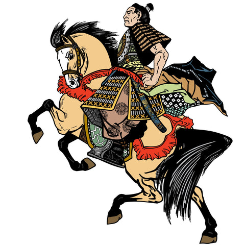 Samurai warrior on horseback Wall Art