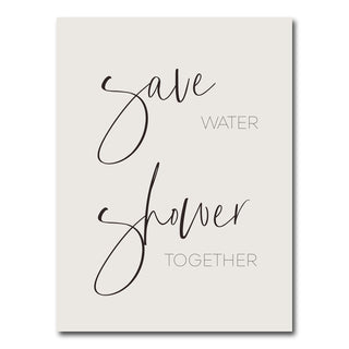 AUTO-MOCKUP WHITE | Save Water - Shower Together | 1 Piece | Gallery Wrap Canvas | group=3x4