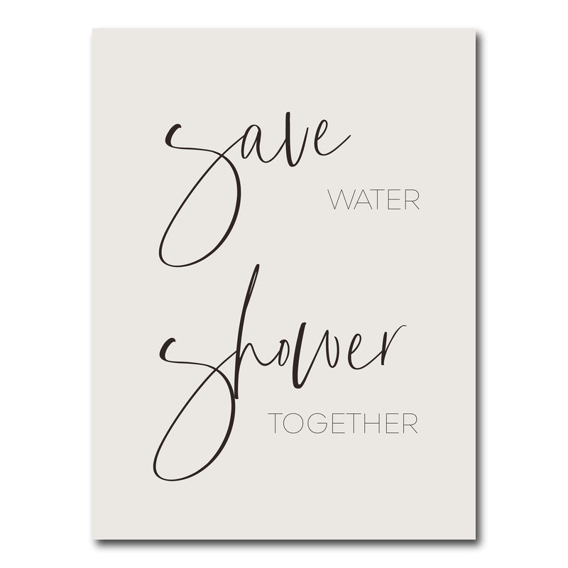 AUTO-MOCKUP WHITE | Save Water - Shower Together | 1 Piece | Gallery Wrap Canvas | group=3x4