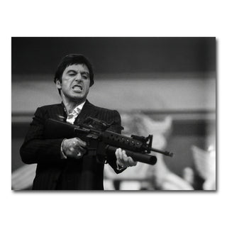 AUTO-MOCKUP WHITE | Scarface Black & White | 1 Piece | Gallery Wrapped | group=4x3