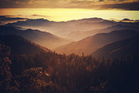 Scenic Sunset Sierra Nevada Mountains Wall Art