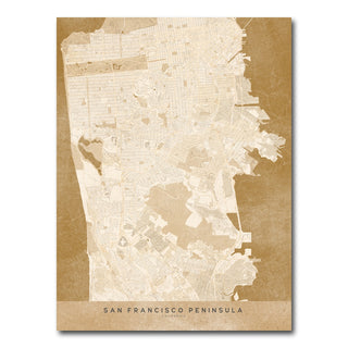 AUTO-MOCKUP WHITE | Sepia San Francisco Peninsula | 1 Piece | Gallery Wrap Canvas | group=3x4