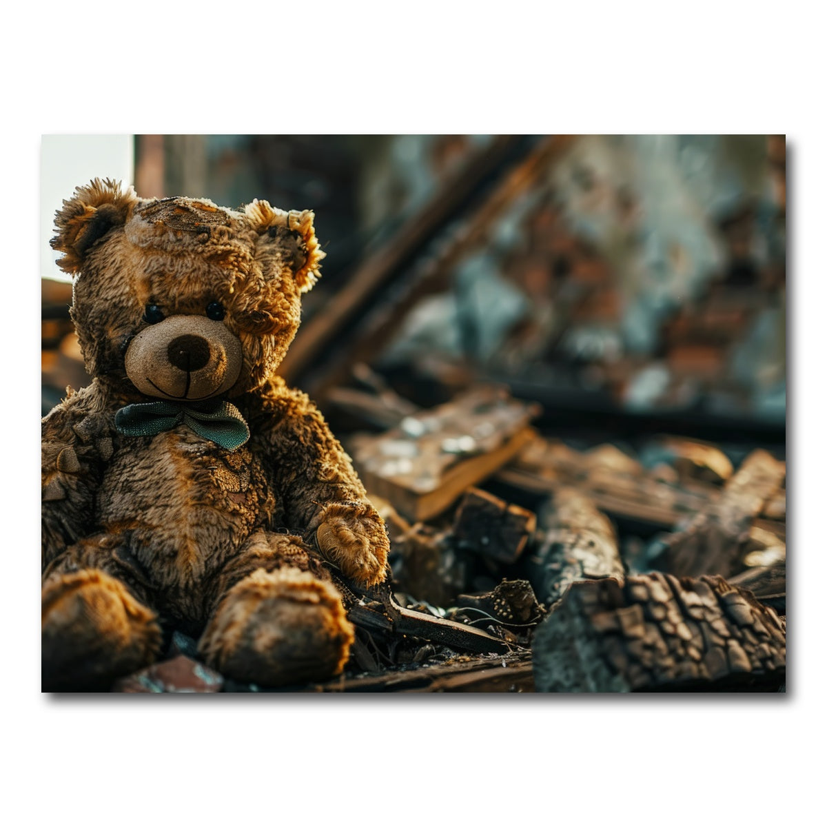 AUTO-MOCKUP WHITE | Shabby Teddy Bear | 1 Piece | Gallery Wrap Canvas | group=4x3