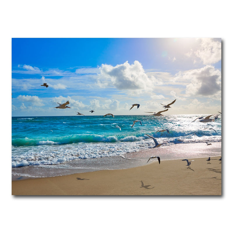 AUTO-MOCKUP WHITE | Singer Island beach seagulls | 1 Piece | Gallery Wrap Canvas | group=4x3