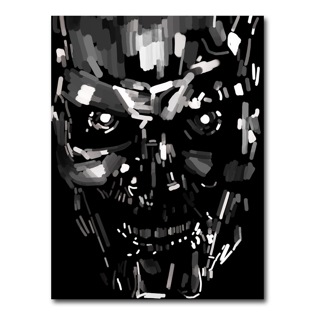 AUTO-MOCKUP WHITE | Skull Black And White | 1 Piece | Gallery Wrap Canvas | group=3x4