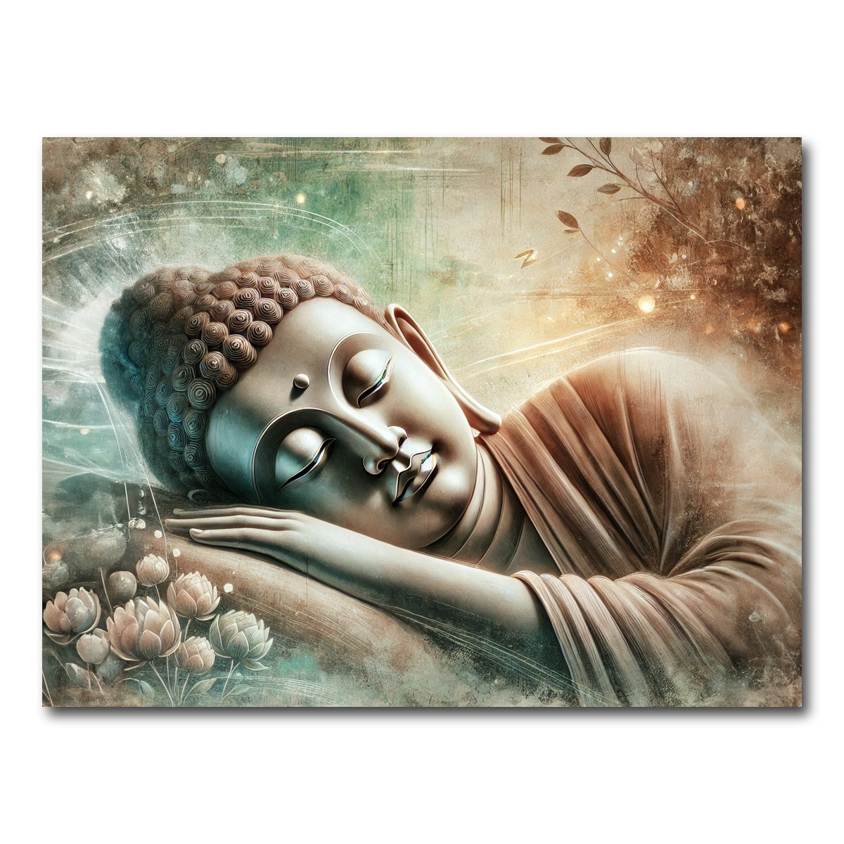AUTO-MOCKUP WHITE | Sleeping Buddha | 1 Piece | Gallery Wrap Canvas | group=4x3
