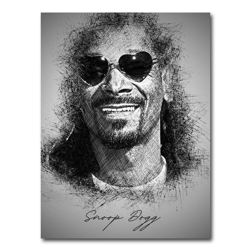 AUTO-MOCKUP WHITE | Snoop Dogg Heart Shades | 1 Piece | Gallery Wrap Canvas | group=3x4