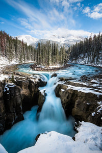 Snowy Sunwapta Falls Wall Art