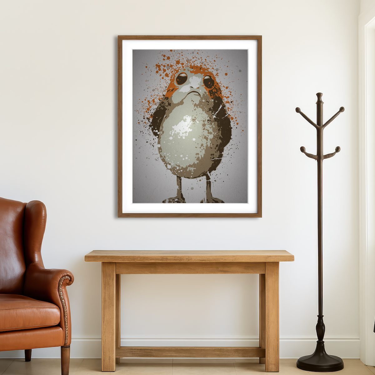 AUTO-MOCKUP ROOM | Space Penguin Wall Art