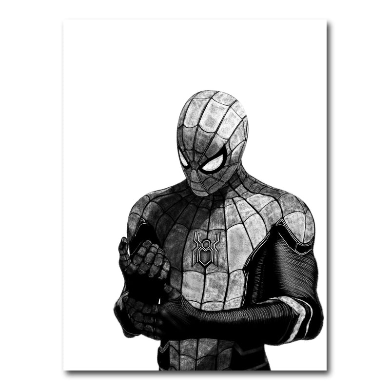 AUTO-MOCKUP WHITE | Spiderman Sketch | 1 Piece | Gallery Wrap Canvas | group=3x4