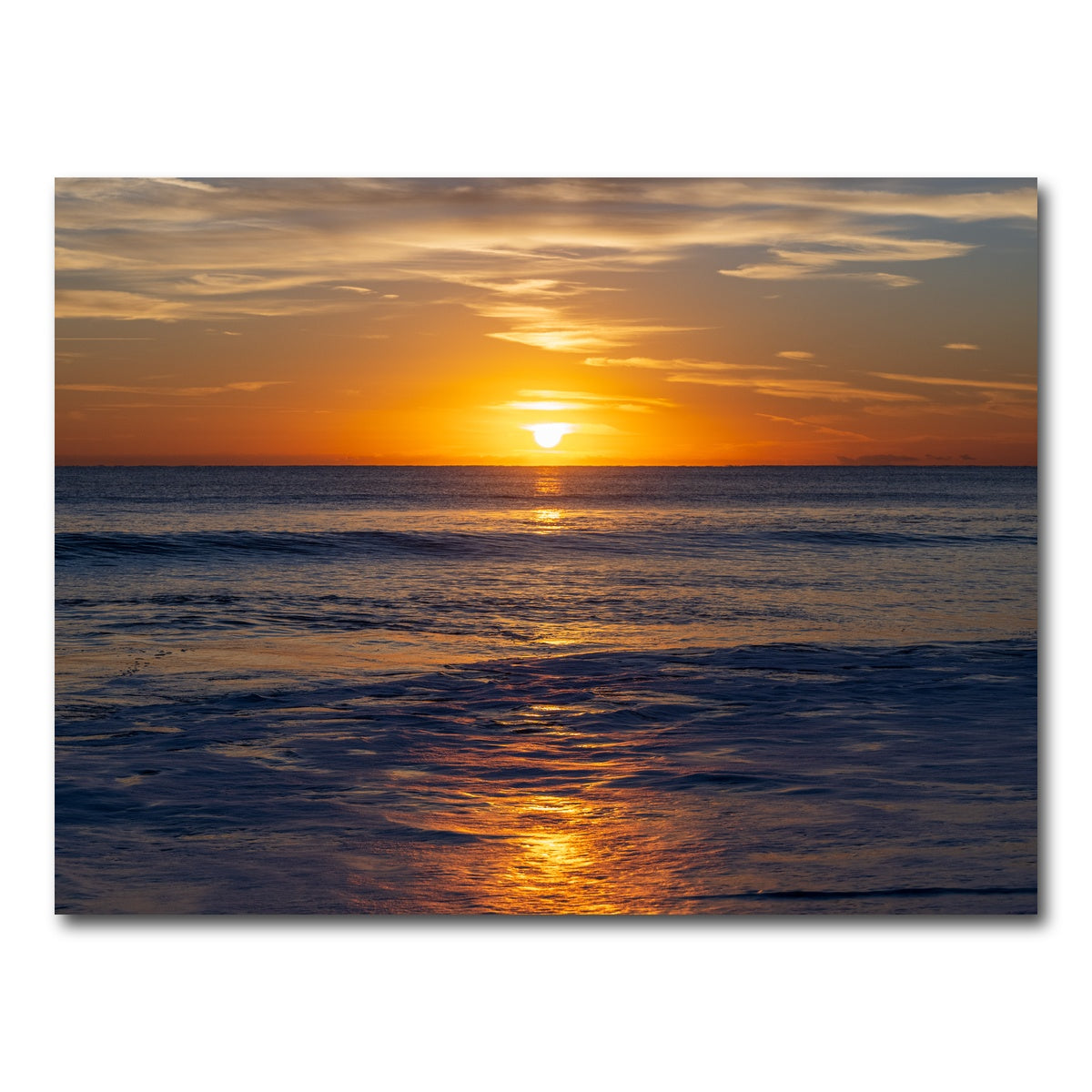 AUTO-MOCKUP WHITE | St. Augustine Florida Beach Sunrise | 1 Piece | Gallery Wrap Canvas | group=4x3