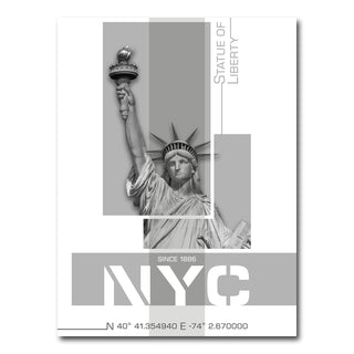 AUTO-MOCKUP WHITE | Statue of Liberty Poster Art | 1 Piece | Gallery Wrap Canvas | group=3x4
