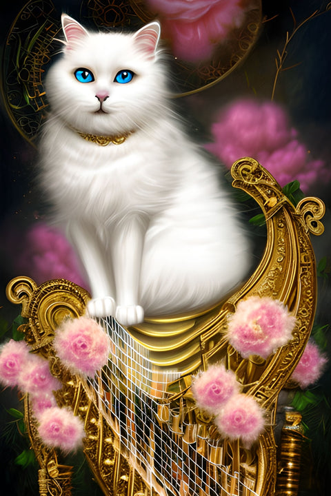 Steampunk Fantasy Cat Wall Art