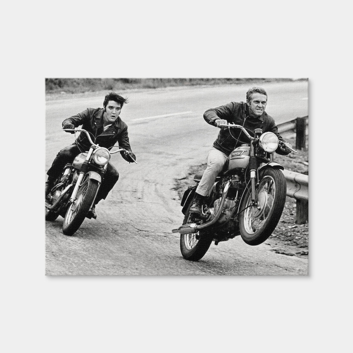 AUTO-MOCKUP WHITE | Steve McQueen and Elvis Presley | 1 Piece | Gallery Wrap Canvas | group=4x3