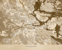 Stockholm Map Wall Art