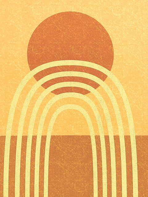 Sun & rainbow Desert Wall Art