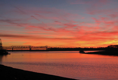 Sunset Mississippi River in Memphis Wall Art