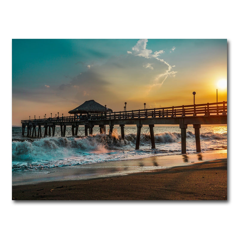 AUTO-MOCKUP WHITE | Sunset Pier | 1 Piece | Gallery Wrap Canvas | group=4x3