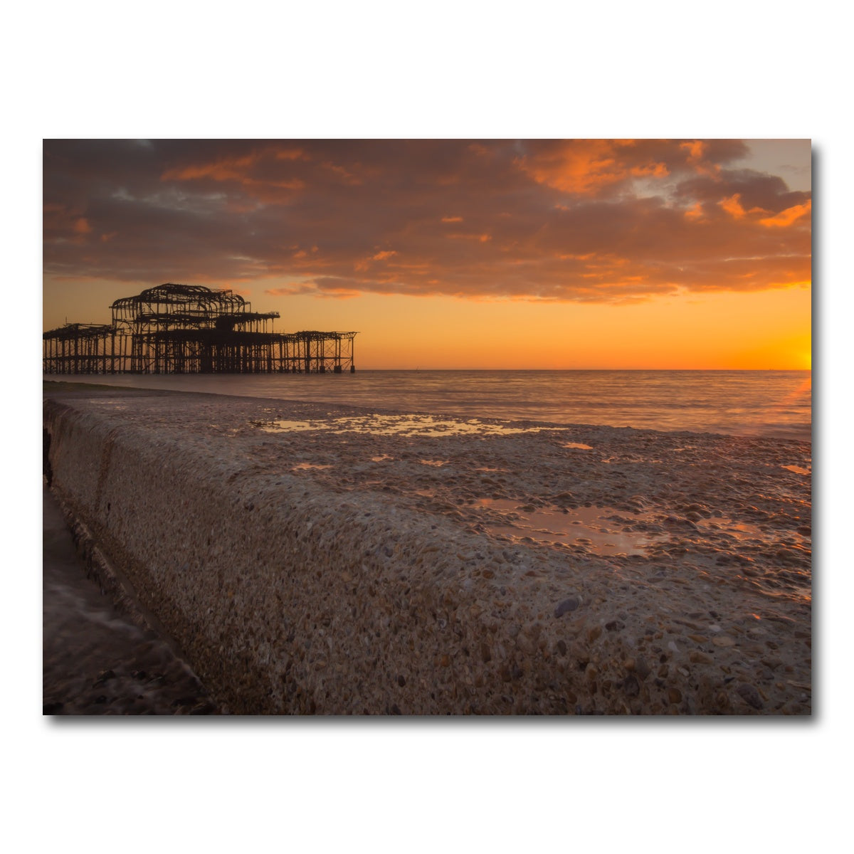AUTO-MOCKUP WHITE | Sunset at West Pier | 1 Piece | Gallery Wrap Canvas | group=4x3