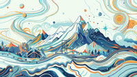 Surreal Mountain Landscape Wall Art