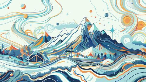 Surreal Mountain Landscape Wall Art