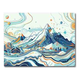 AUTO-MOCKUP WHITE | Surreal Mountain Landscape | 1 Piece | Gallery Wrap Canvas | group=4x3