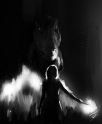 T-Rex & Claire Wall Art