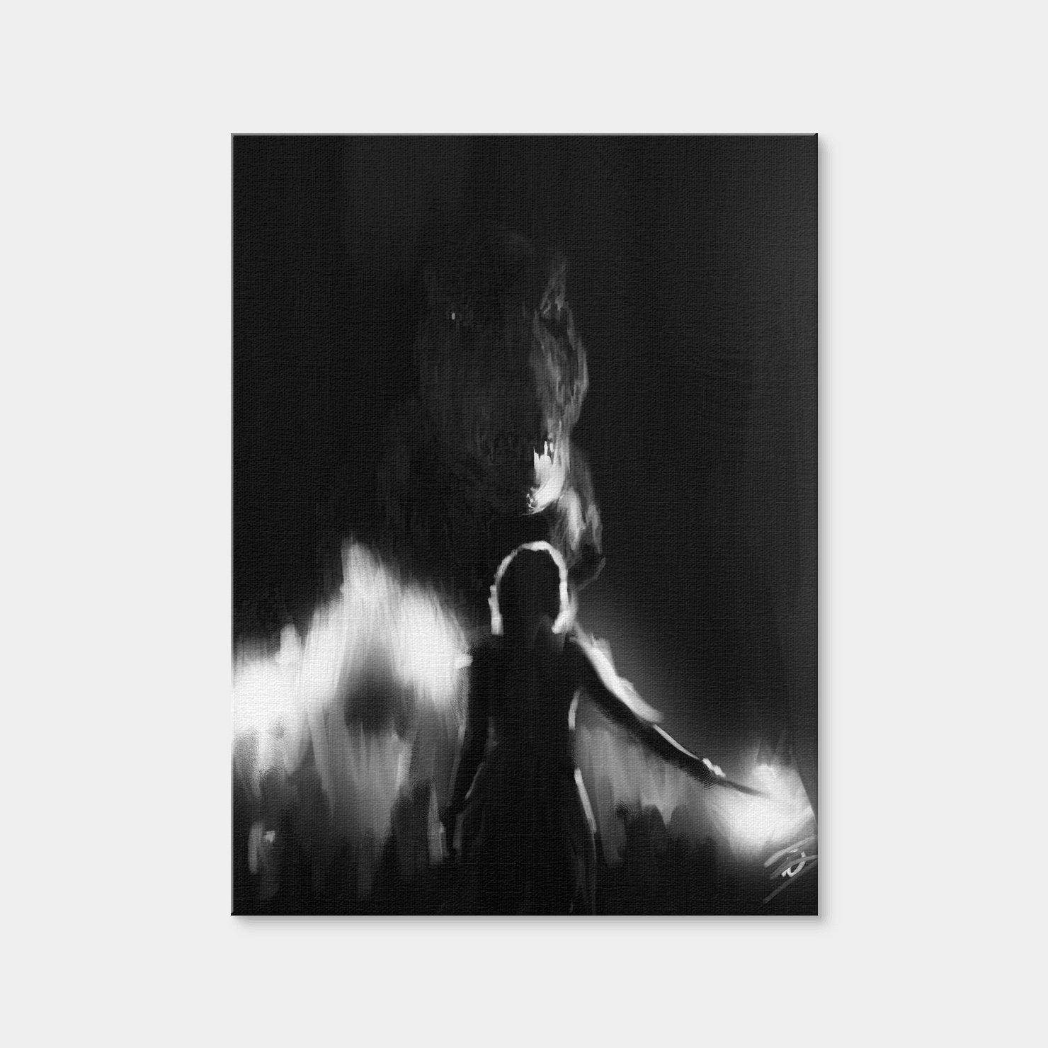 AUTO-MOCKUP WHITE | T-Rex & Claire | 1 Piece | Gallery Wrap Canvas | group=3x4