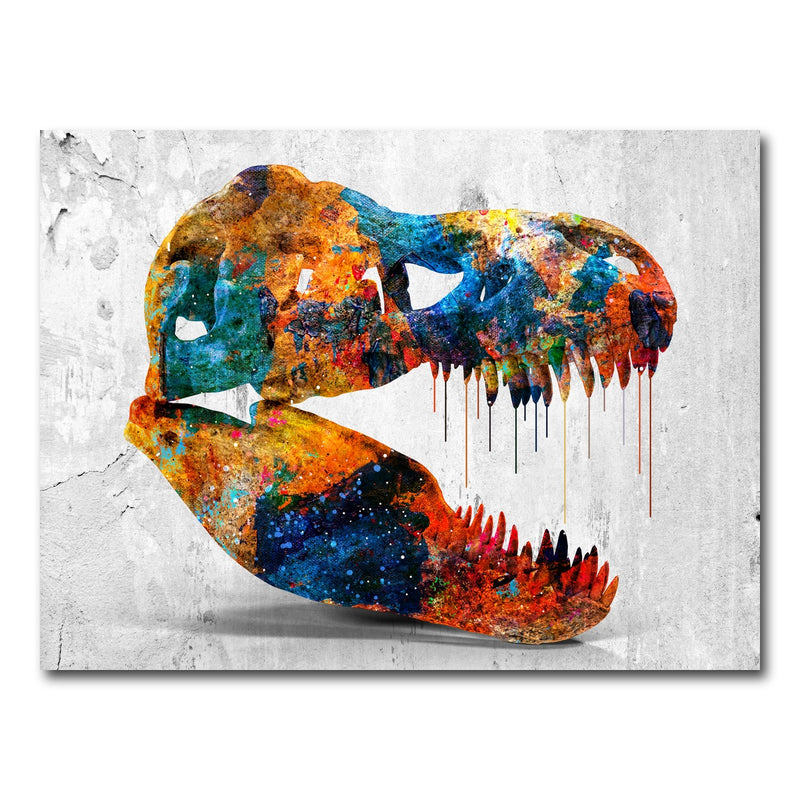 AUTO-MOCKUP WHITE | T-Rex skull | 1 Piece | Gallery Wrap Canvas | group=4x3