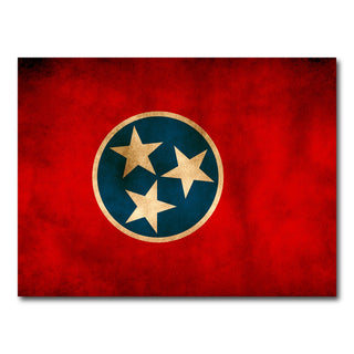 AUTO-MOCKUP WHITE | Tennessee Flag Grunge | 1 Piece | Gallery Wrap Canvas | group=4x3