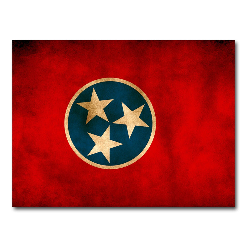 AUTO-MOCKUP WHITE | Tennessee Flag Grunge | 1 Piece | Gallery Wrap Canvas | group=4x3