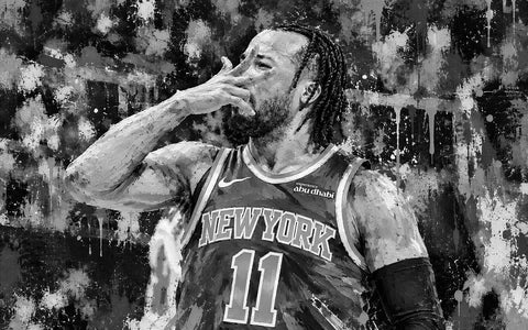 The Closer – Jalen Brunson Grayscale Wall Art