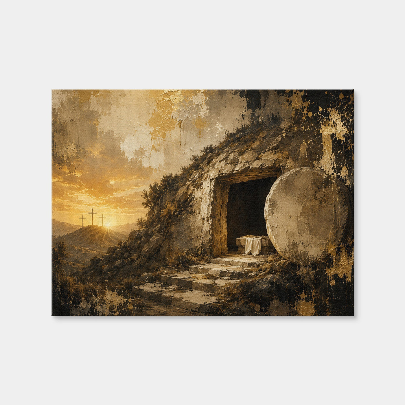 AUTO-MOCKUP WHITE | The Empty Tomb at Sunrise | 1 Piece | Gallery Wrap Canvas | group=4x3