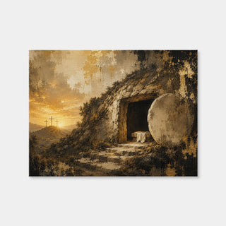 AUTO-MOCKUP WHITE | The Empty Tomb at Sunrise | 1 Piece | Gallery Wrap Canvas | group=4x3