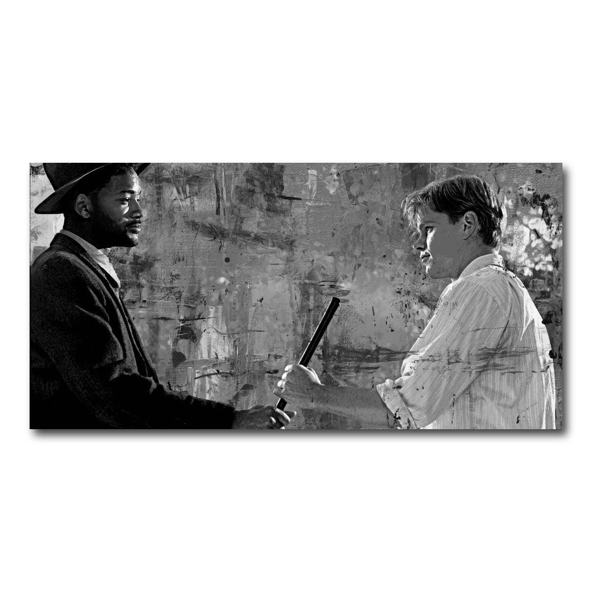 AUTO-MOCKUP WHITE | The Legend of Bagger Vance Grayscale | 1 Piece | Gallery Wrap Canvas | group=2x1