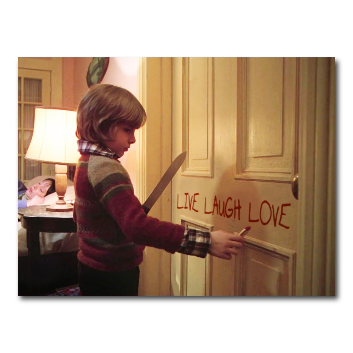 AUTO-MOCKUP WHITE | The Shining - Live Laugh Love | 1 Piece | Gallery Wrap Canvas | group=4x3