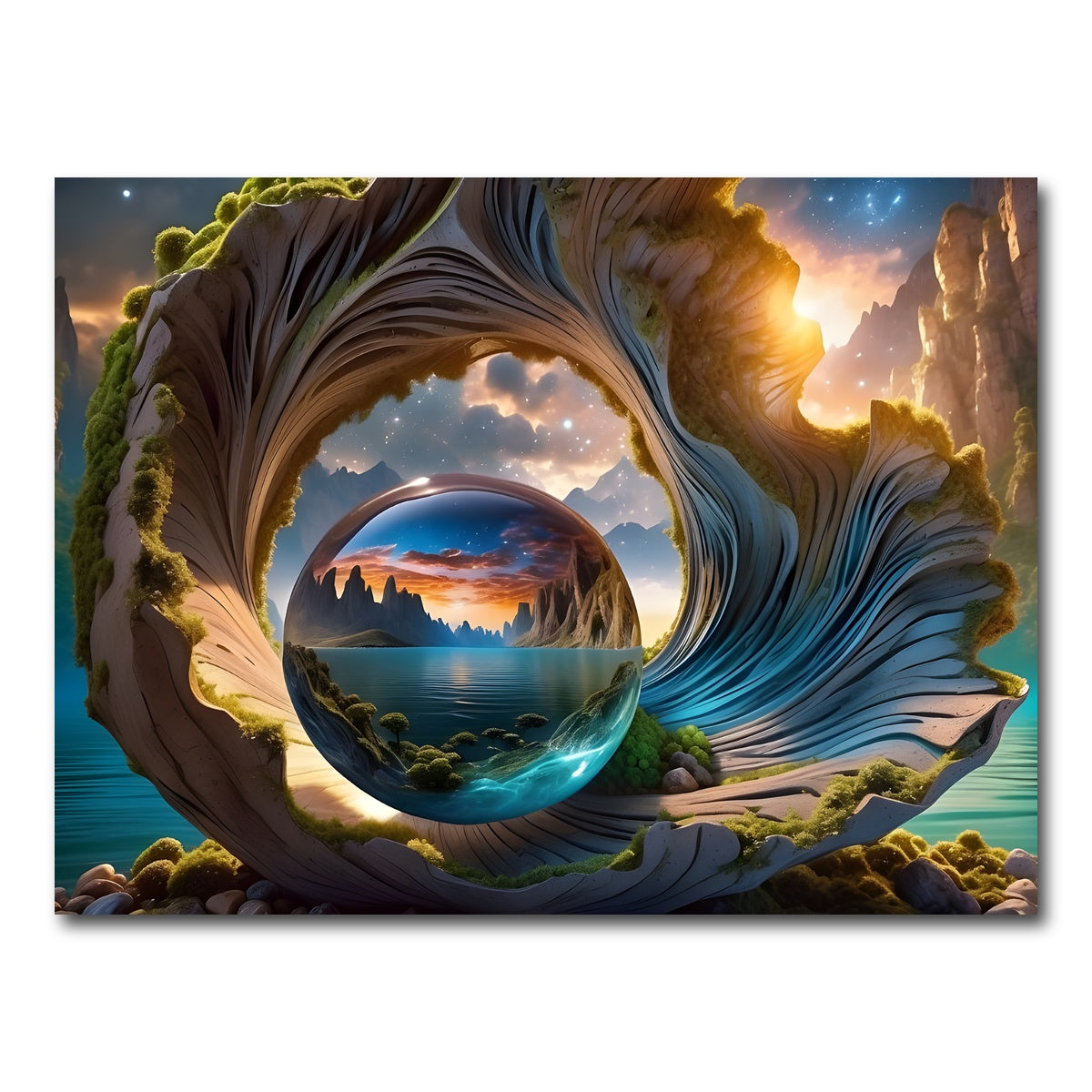 AUTO-MOCKUP WHITE | The Timeless Beauty of Nature's Seashells | 1 Piece | Gallery Wrap Canvas | group=4x3