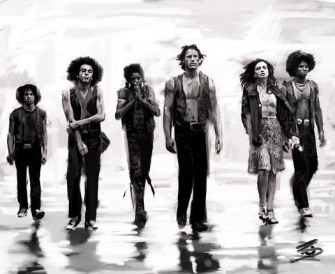 The Warriors Sketch Wall Art