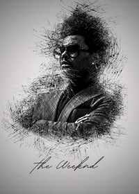 The Weeknd Sketch Wall Art