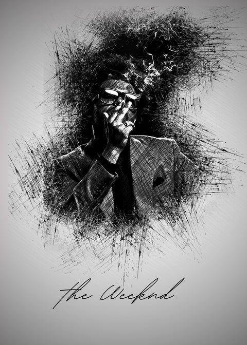 The Weeknd Smoke Wall Art