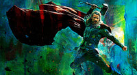 Thor & Hammer Wall Art